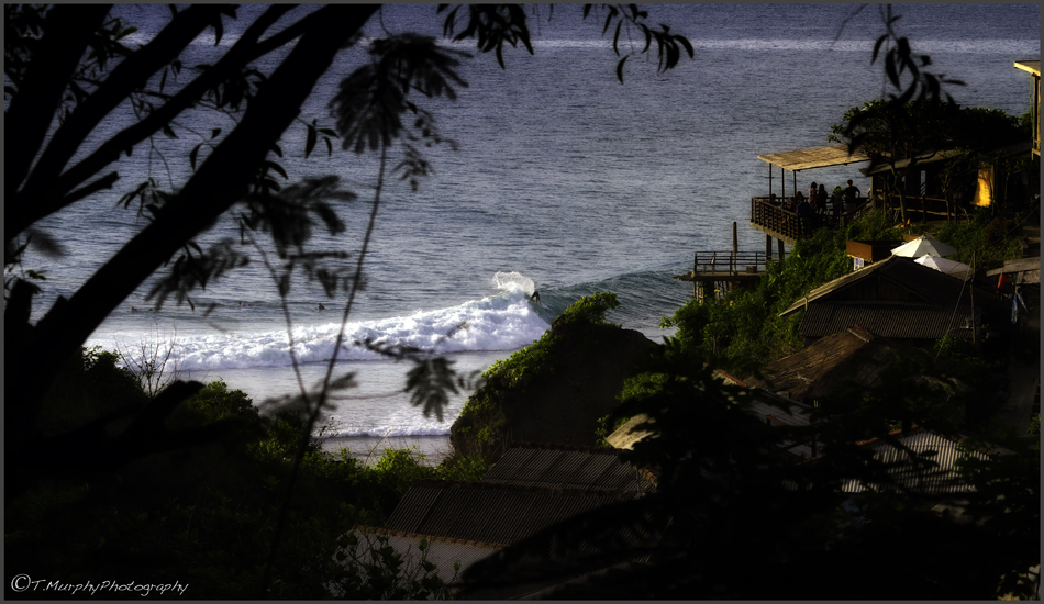 I took this walking down the staircase to Uluwatu. This was my first glimpse of Uluz with trade winds in the 2011 season.
